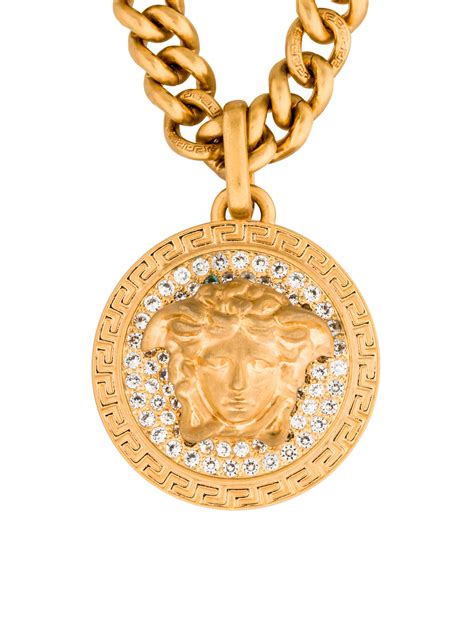 versace gold icon medusa necklace|Versace Medusa necklace women's.